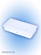 Изразец прямоугольный плоский белый