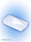 Изразец прямоугольный ромбовый белый